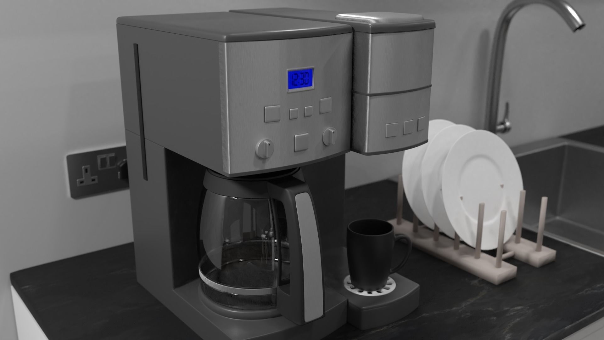 Modern Kitchen 3D model_2