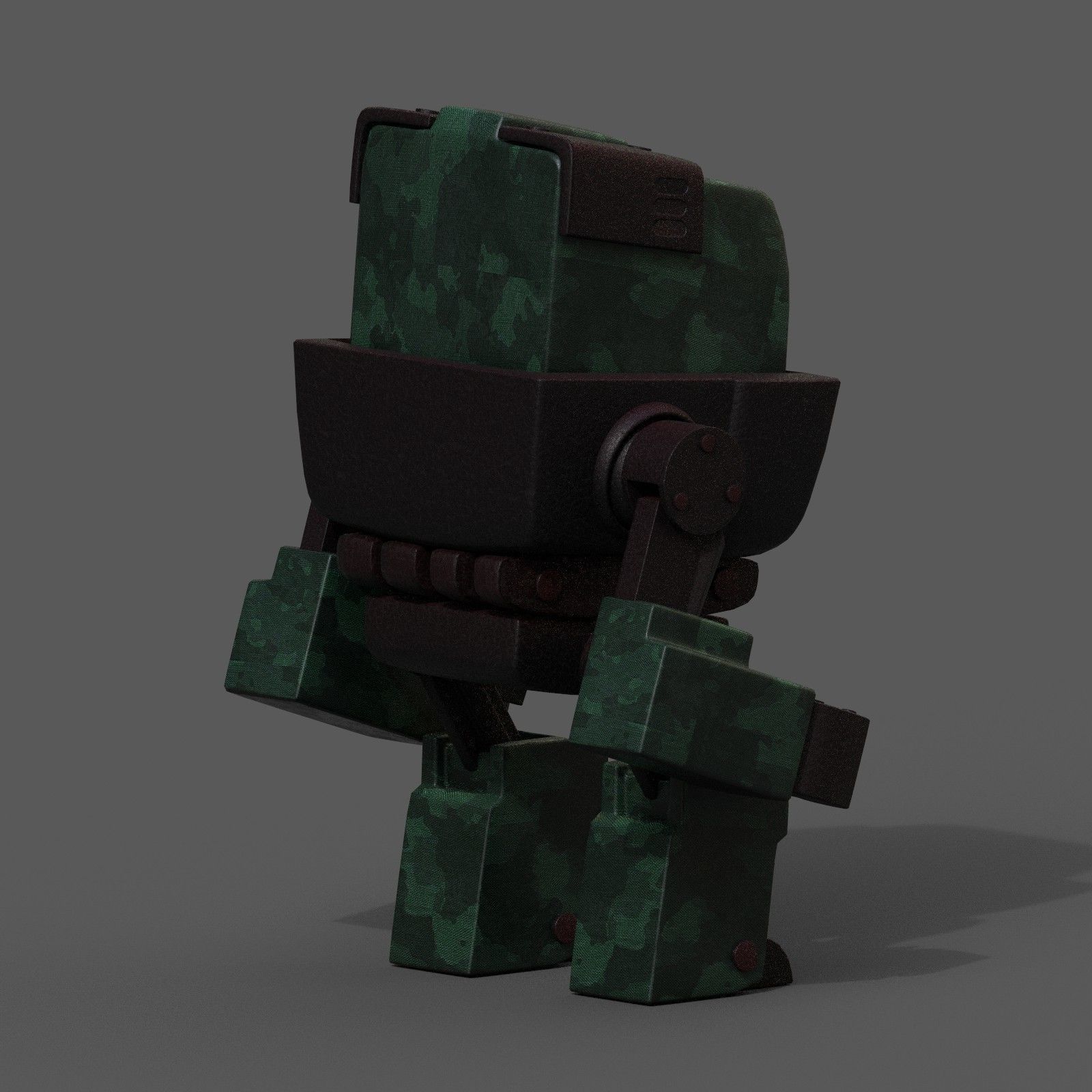 Robot cyborg scifi space millitary fantasy Cartoon design  Low-poly 3D model_6