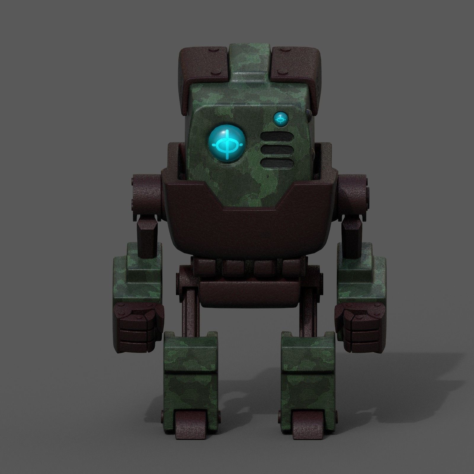 Robot cyborg scifi space millitary fantasy Cartoon design  Low-poly 3D model_1