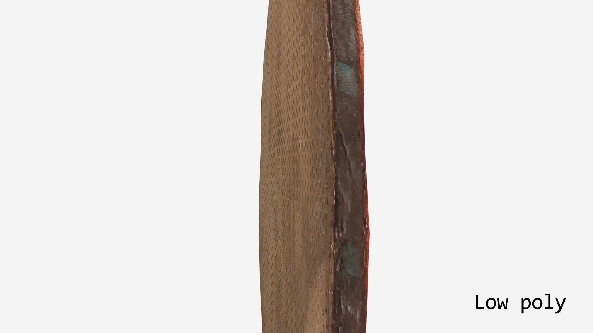 Old table tennis racket Low-poly 3D model_11
