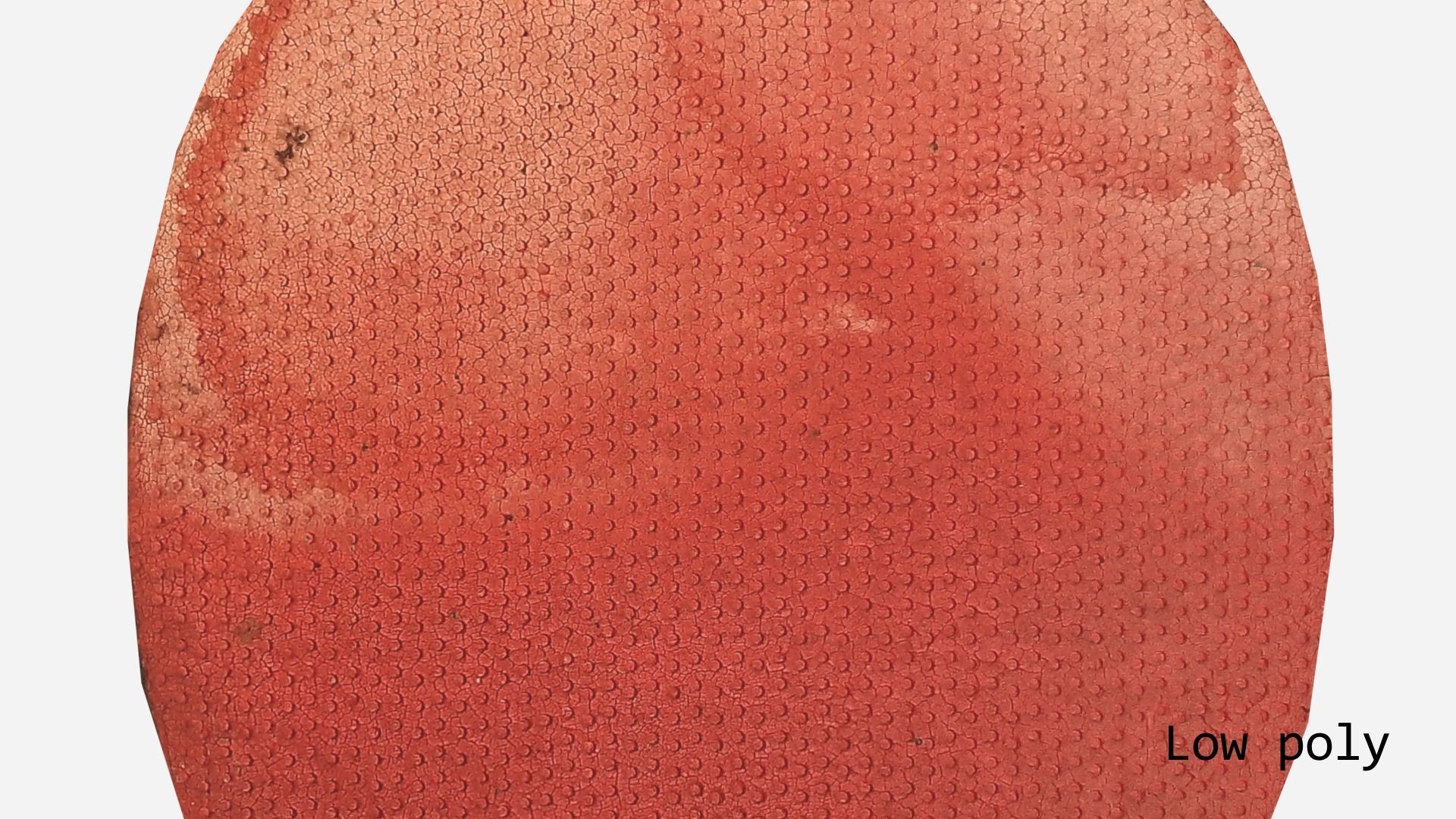 Old table tennis racket Low-poly 3D model_12