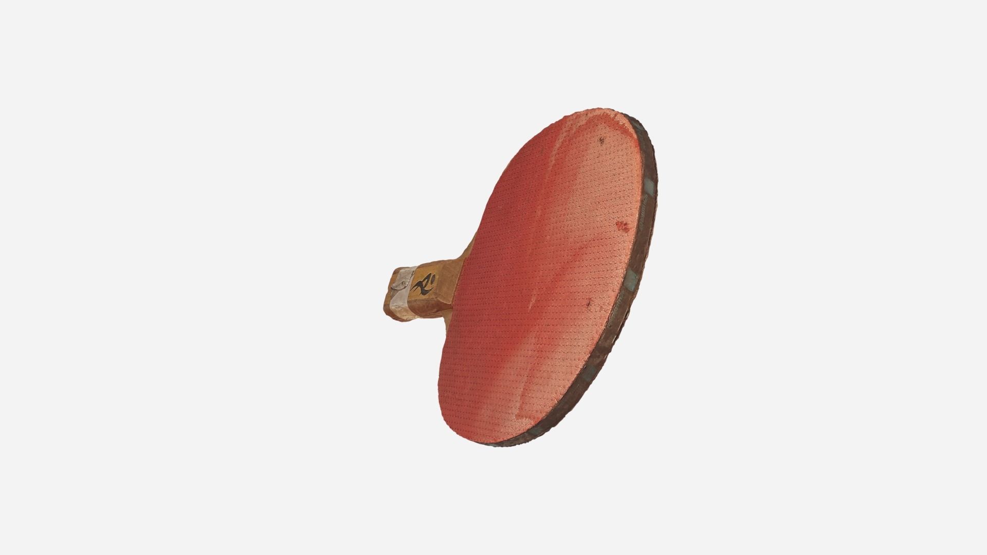 Old table tennis racket Low-poly 3D model_5