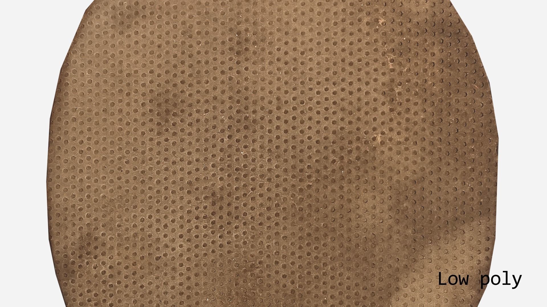 Old table tennis racket Low-poly 3D model_10