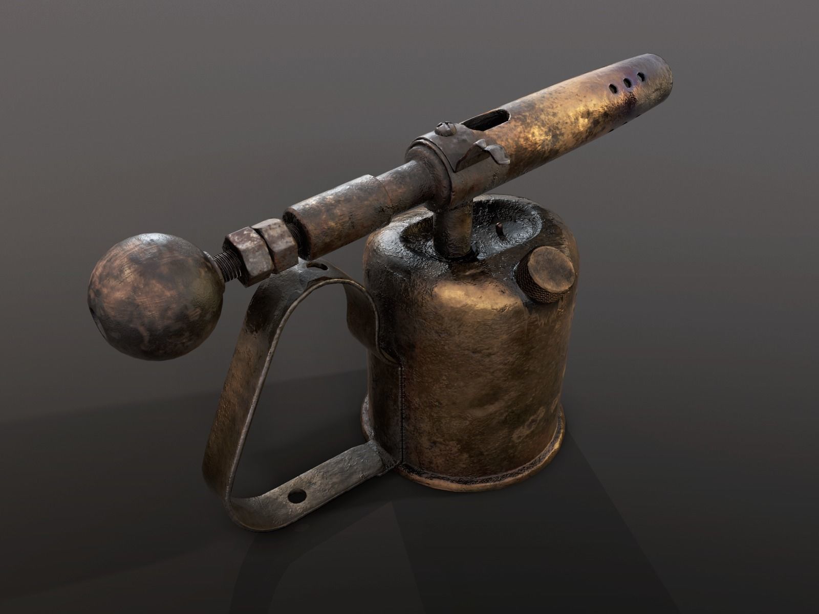 Old Sweden Blowlamp Low-poly 3D model Low-poly 3D model_2