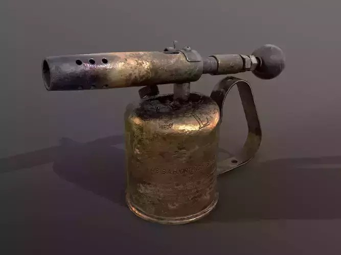 Old Sweden Blowlamp Low-poly 3D model Low-poly 3D model