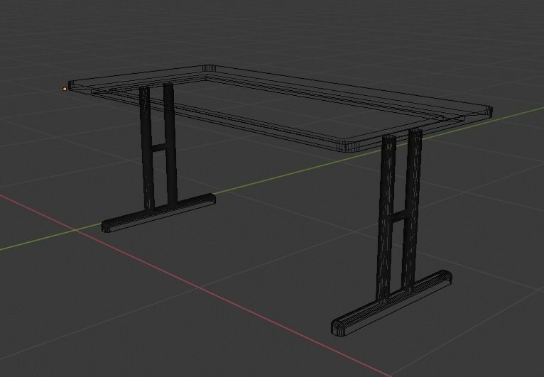 Table Low-poly 3D model_19