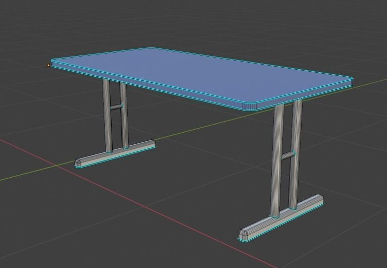 Table Low-poly 3D model_18