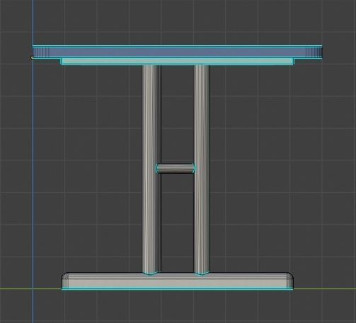 Table Low-poly 3D model_15