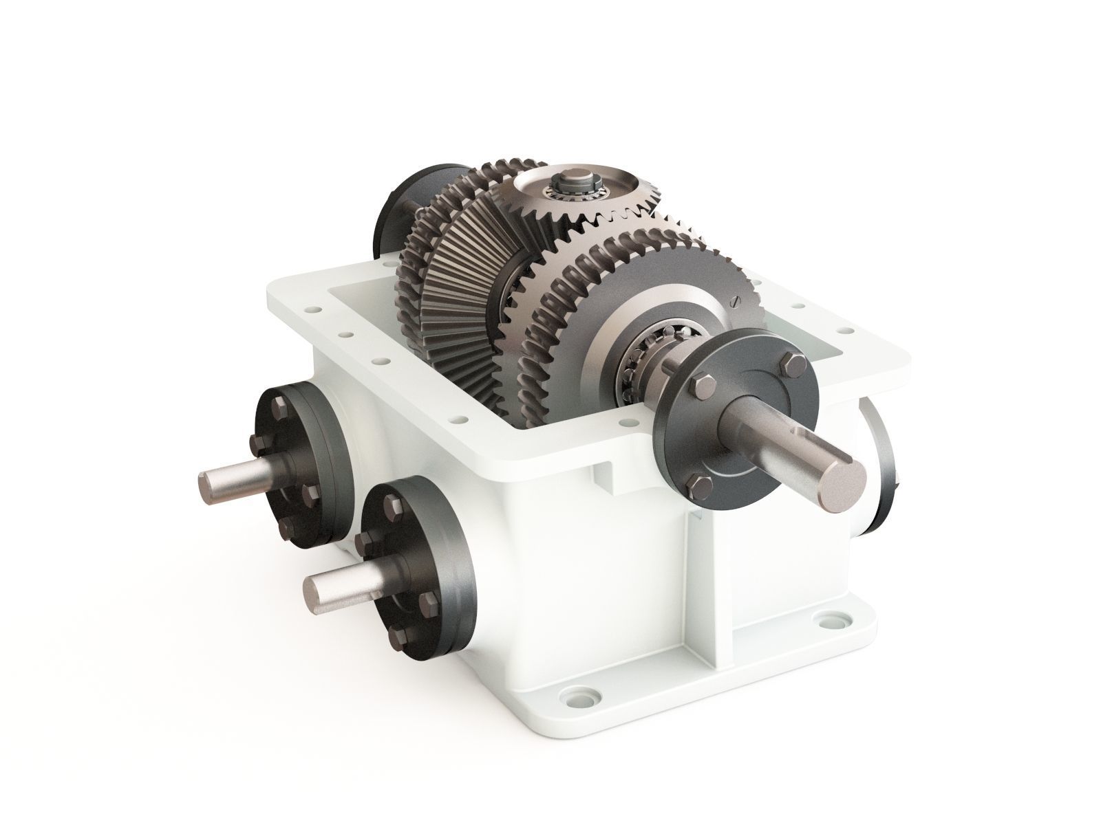 Gearbox gear motor 3D model_2