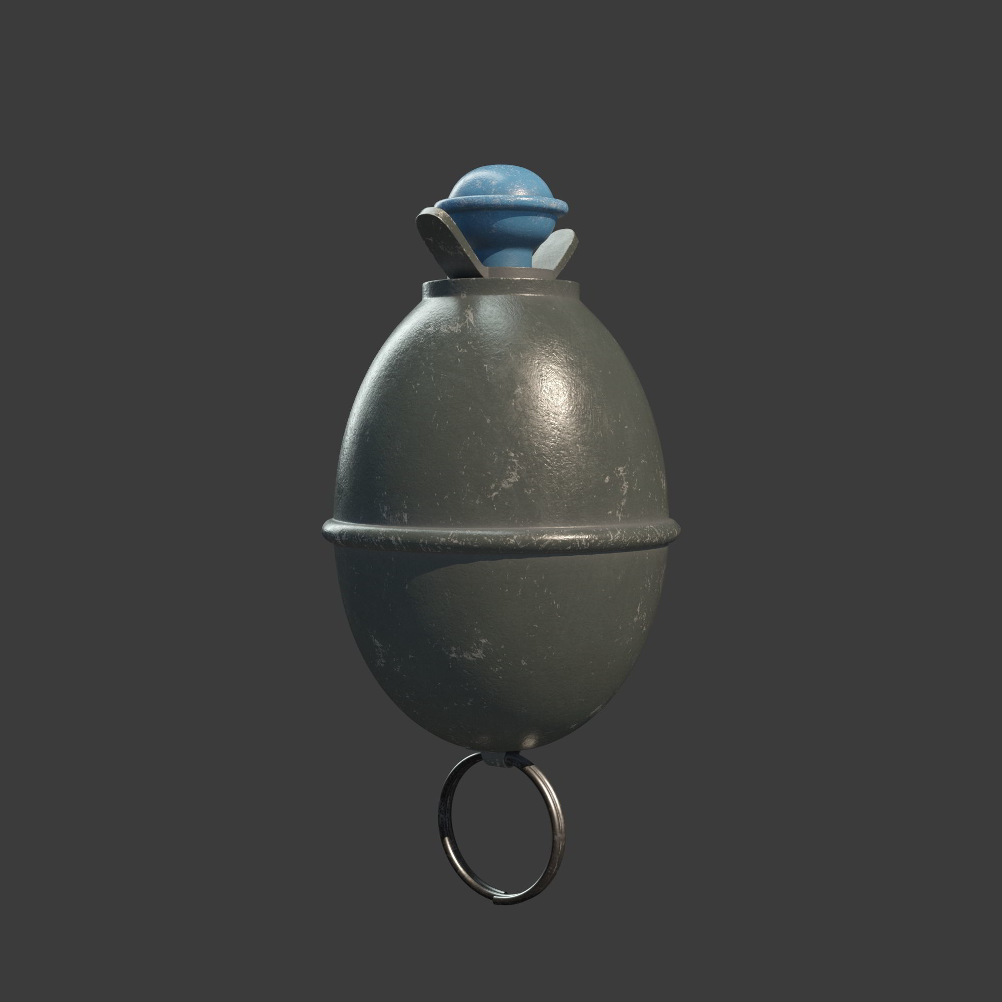 M39 Eihandgranate Eierhandgranate egg hand grenade 3D model_3