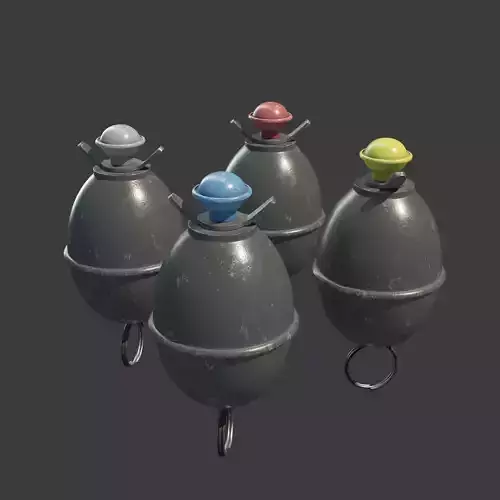 M39 Eihandgranate Eierhandgranate egg hand grenade 3D model