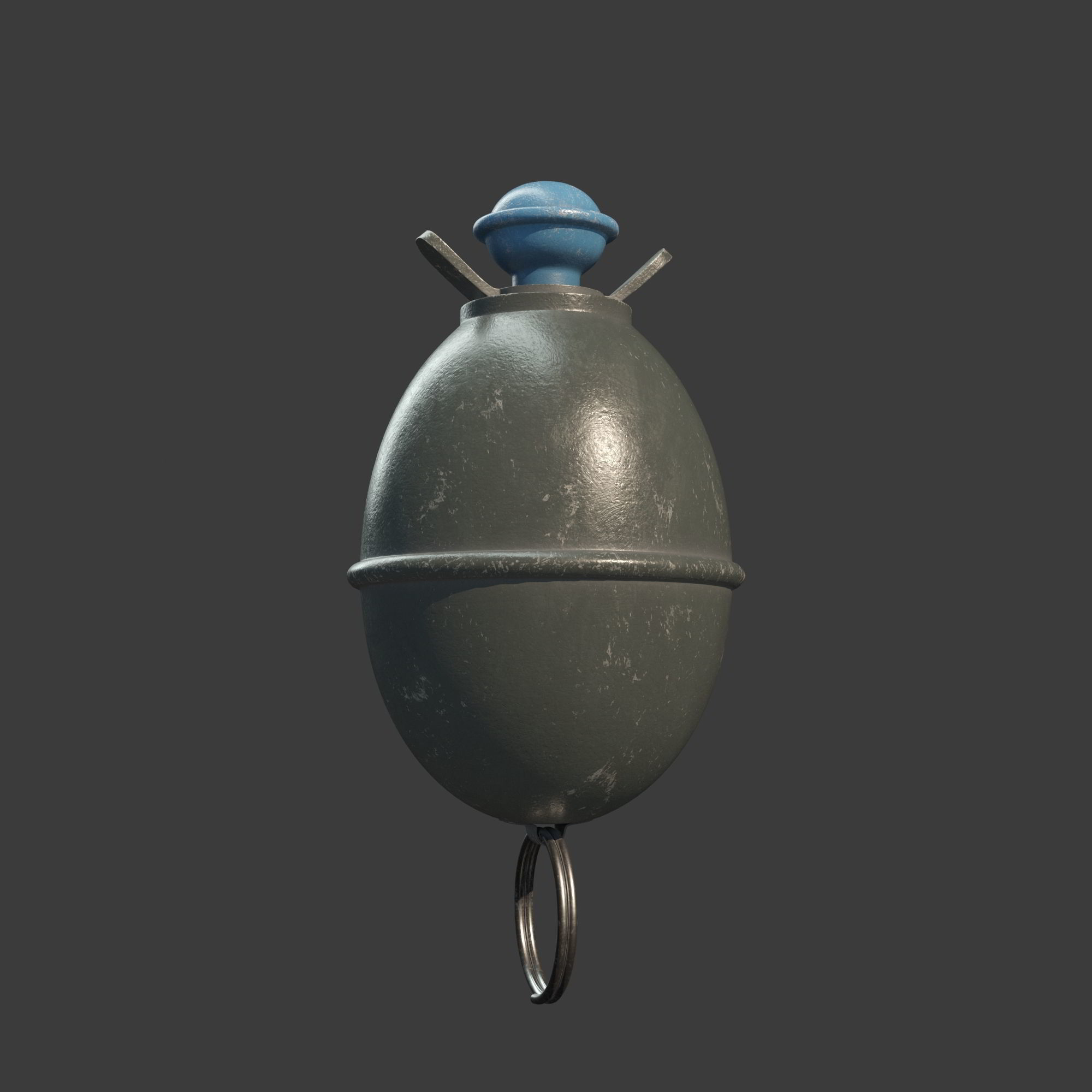 M39 Eihandgranate Eierhandgranate egg hand grenade 3D model_4