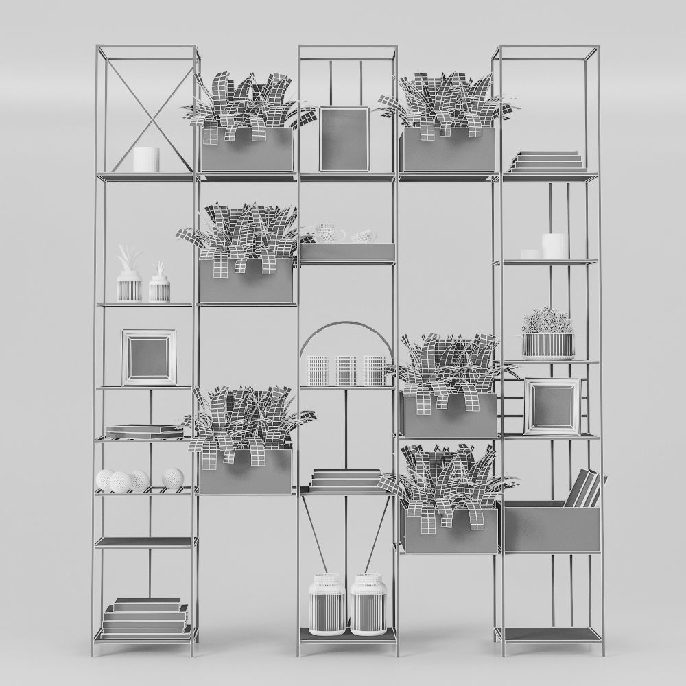 kitchen shelf 3D model_2