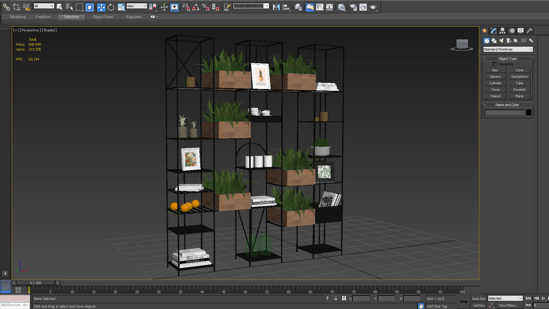 kitchen shelf 3D model_3