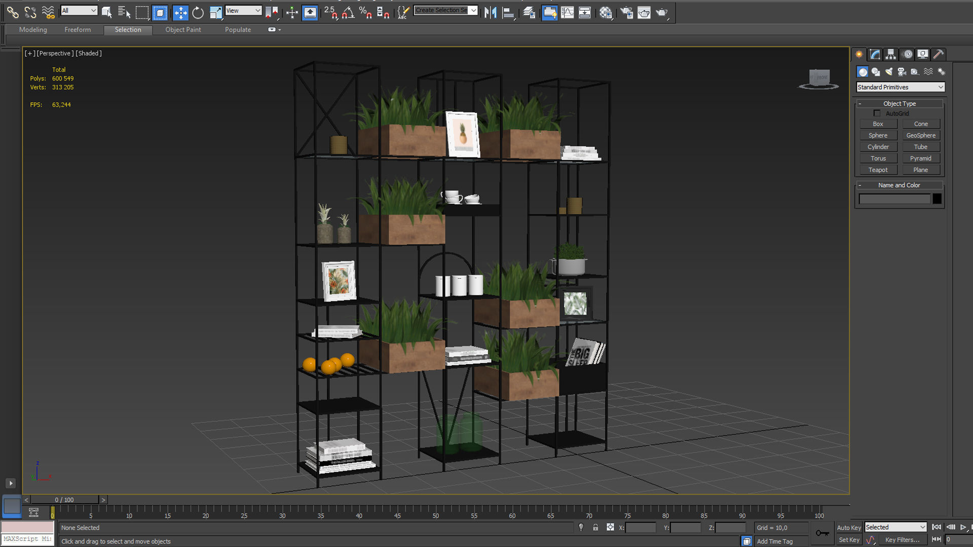kitchen shelf 3D model_4