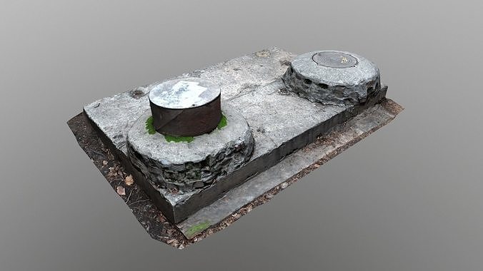 Scanned Drainage low-poly Low-poly 3D model