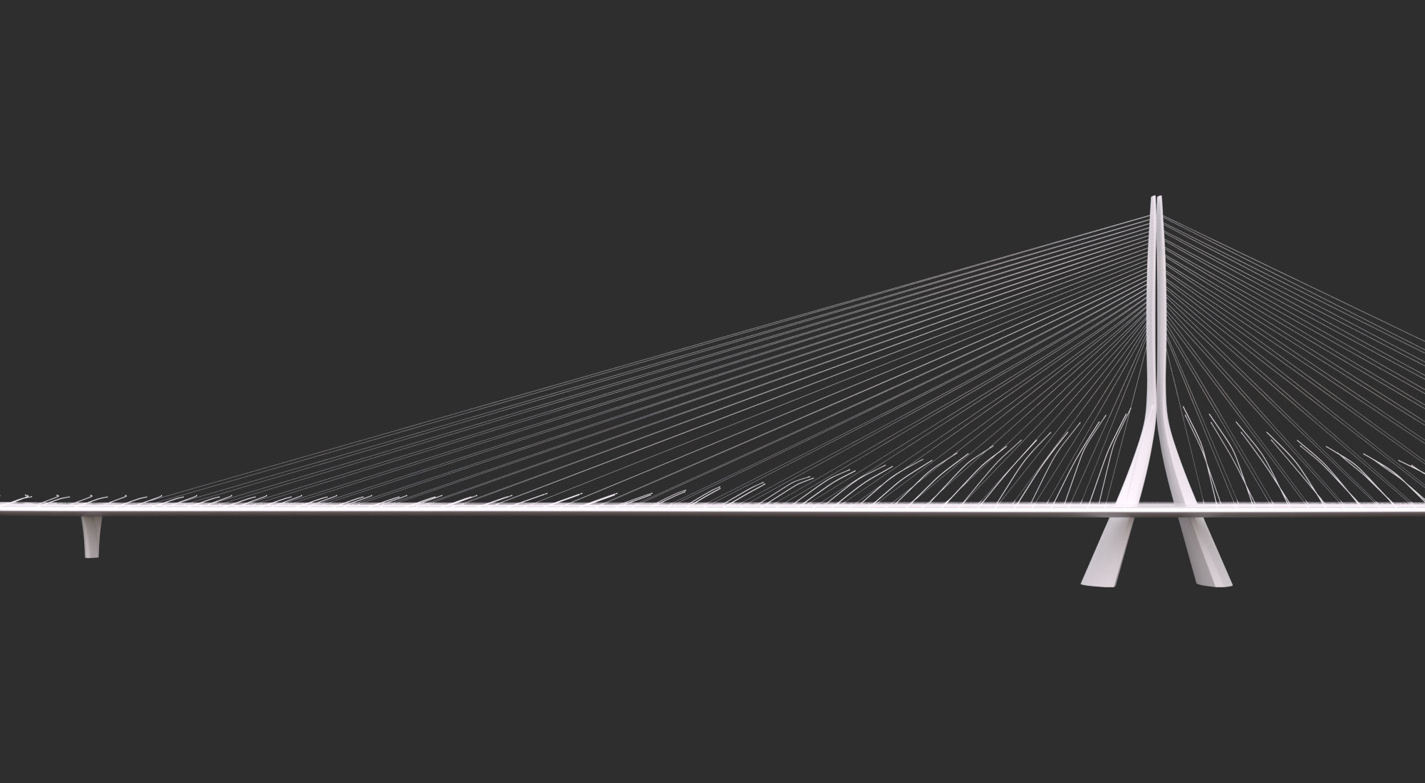 Zaha Hadid Architects Danjiang Bridge in Taiwan 3D model_9