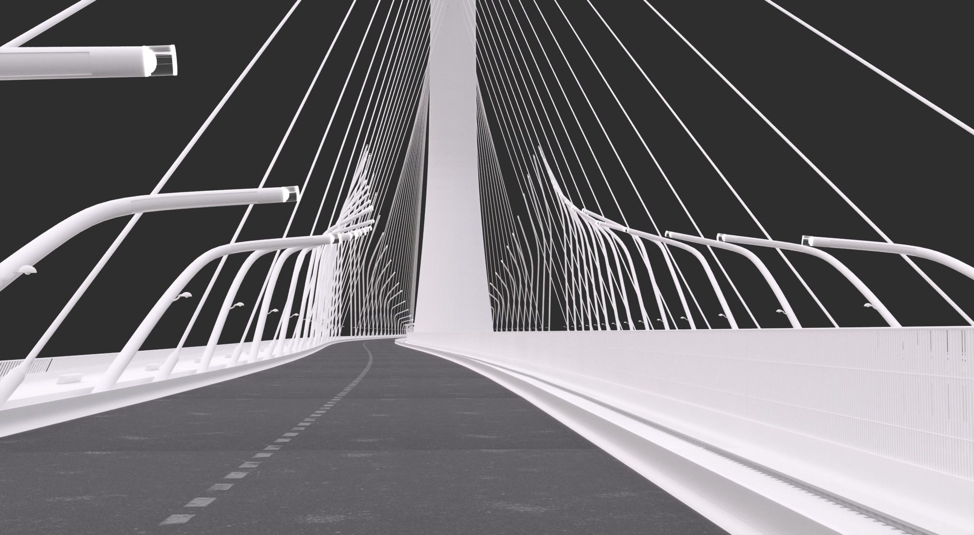 Zaha Hadid Architects Danjiang Bridge in Taiwan 3D model_5