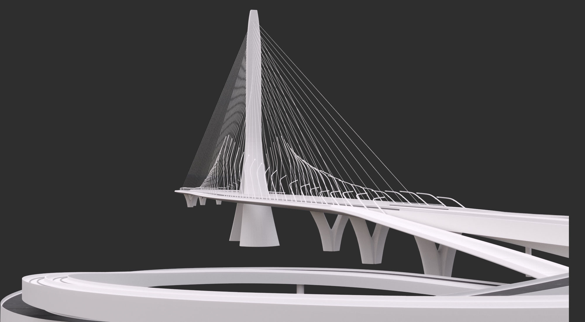 Zaha Hadid Architects Danjiang Bridge in Taiwan