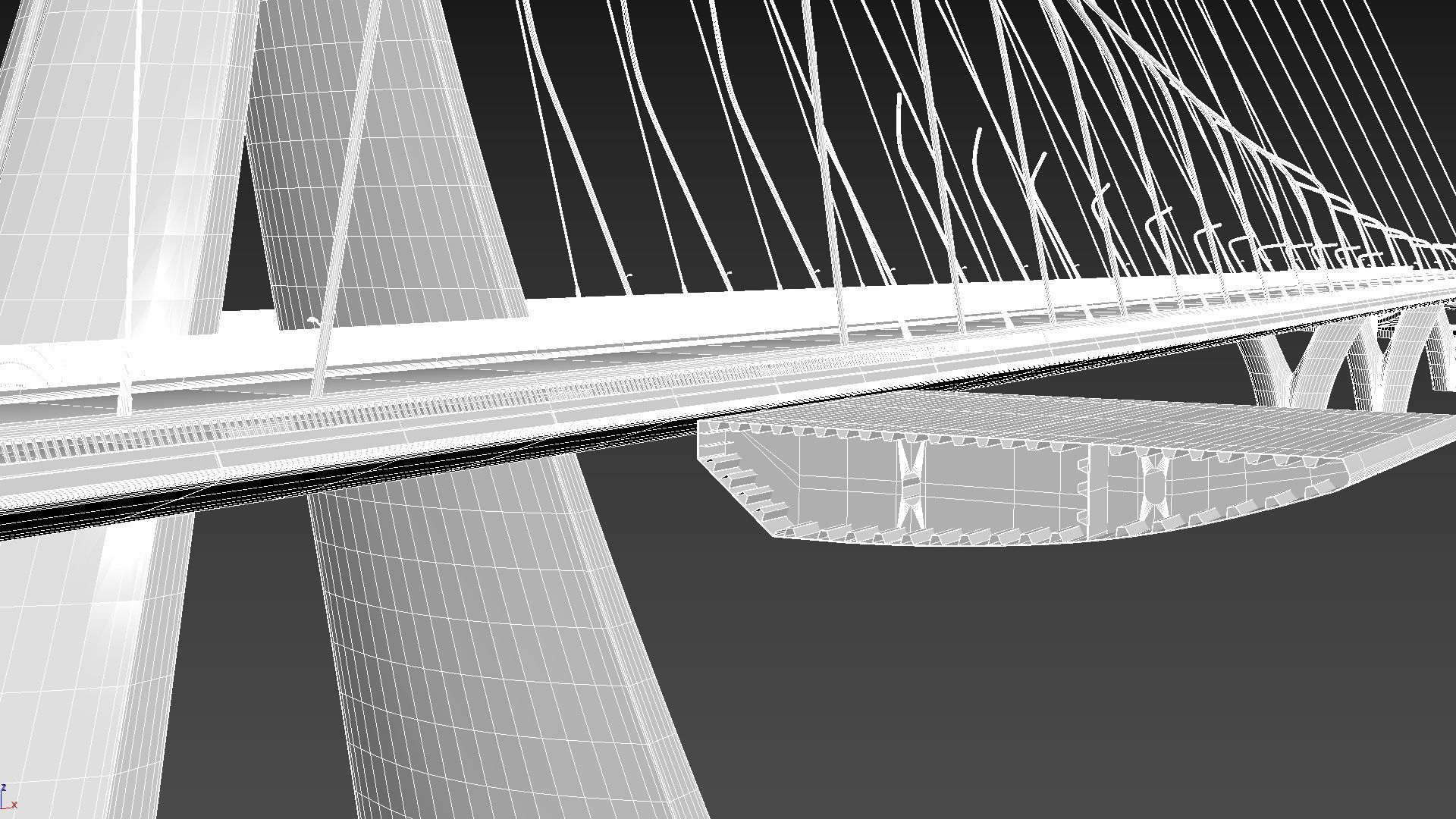 Zaha Hadid Architects Danjiang Bridge in Taiwan 3D model_14