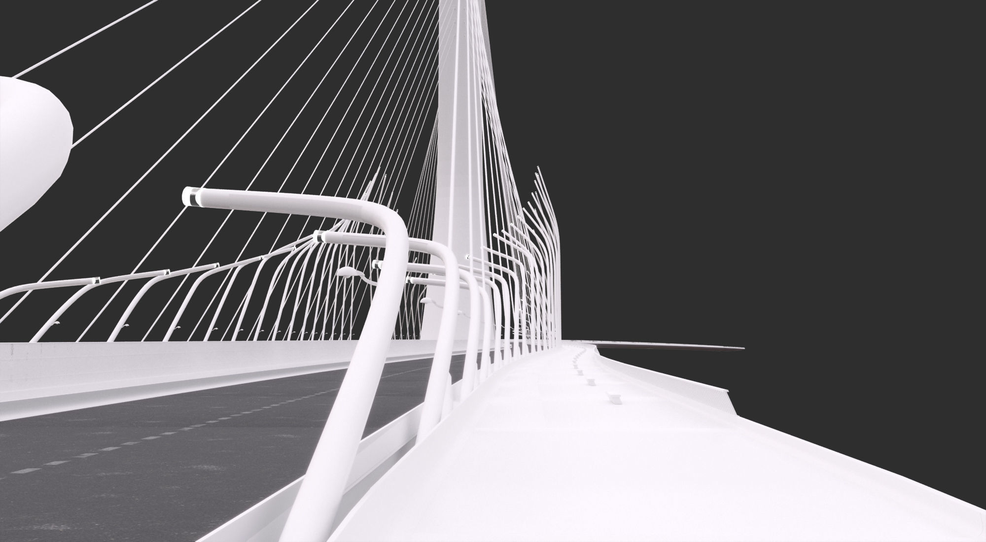 Zaha Hadid Architects Danjiang Bridge in Taiwan 3D model_4