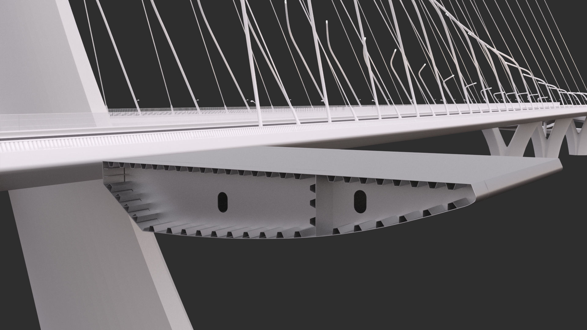 Zaha Hadid Architects Danjiang Bridge in Taiwan 3D model_13