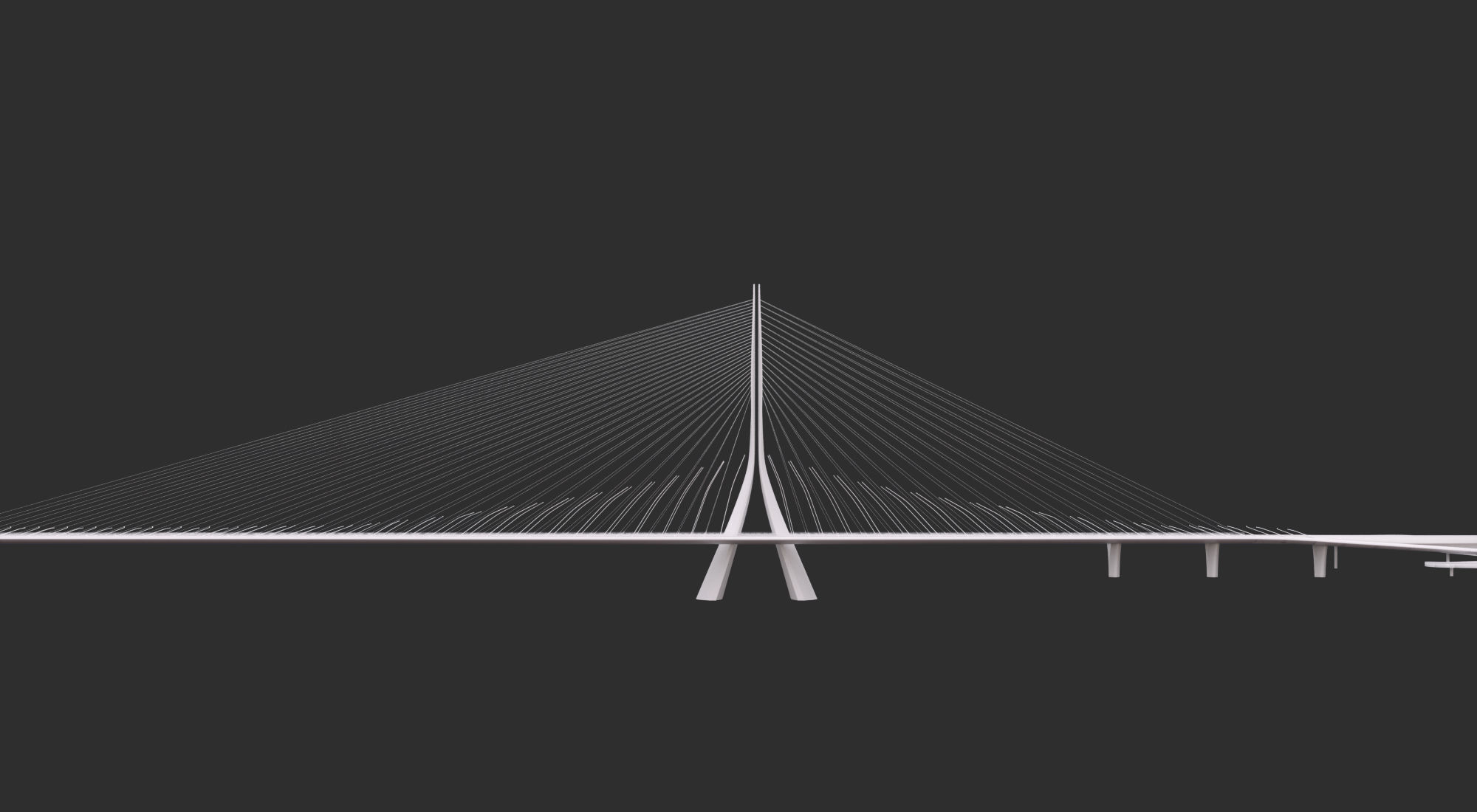 Zaha Hadid Architects Danjiang Bridge in Taiwan 3D model_10