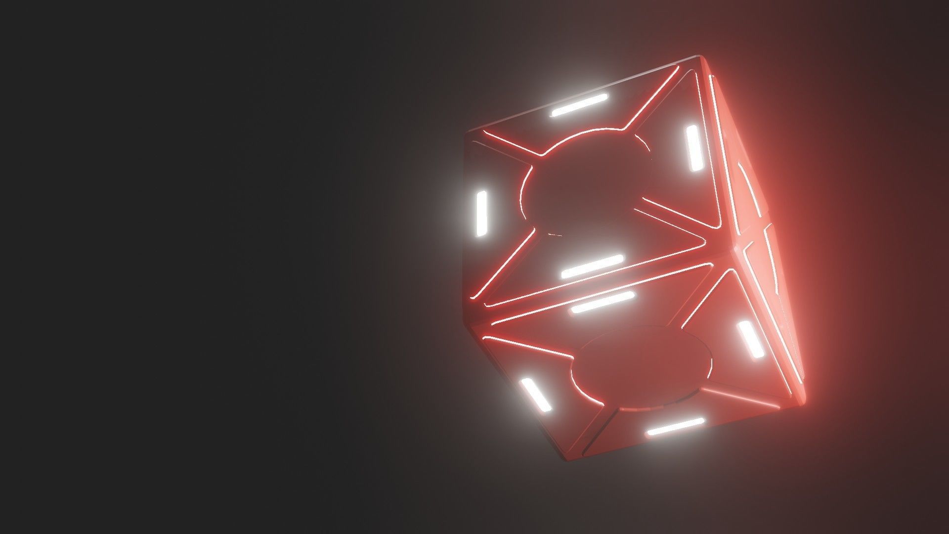 Sci Fi cube 3D model_2