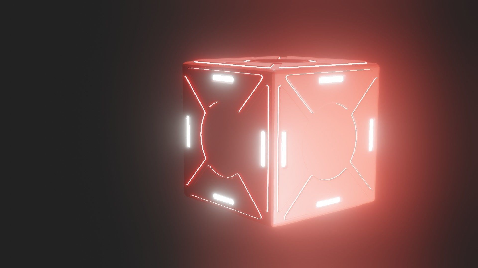 Sci Fi cube 3D model_1