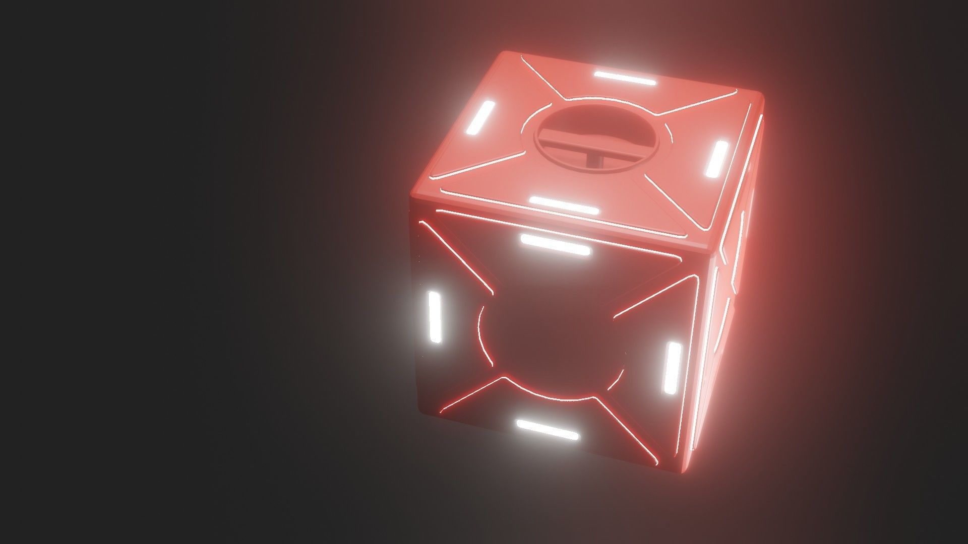 Sci Fi cube 3D model_0