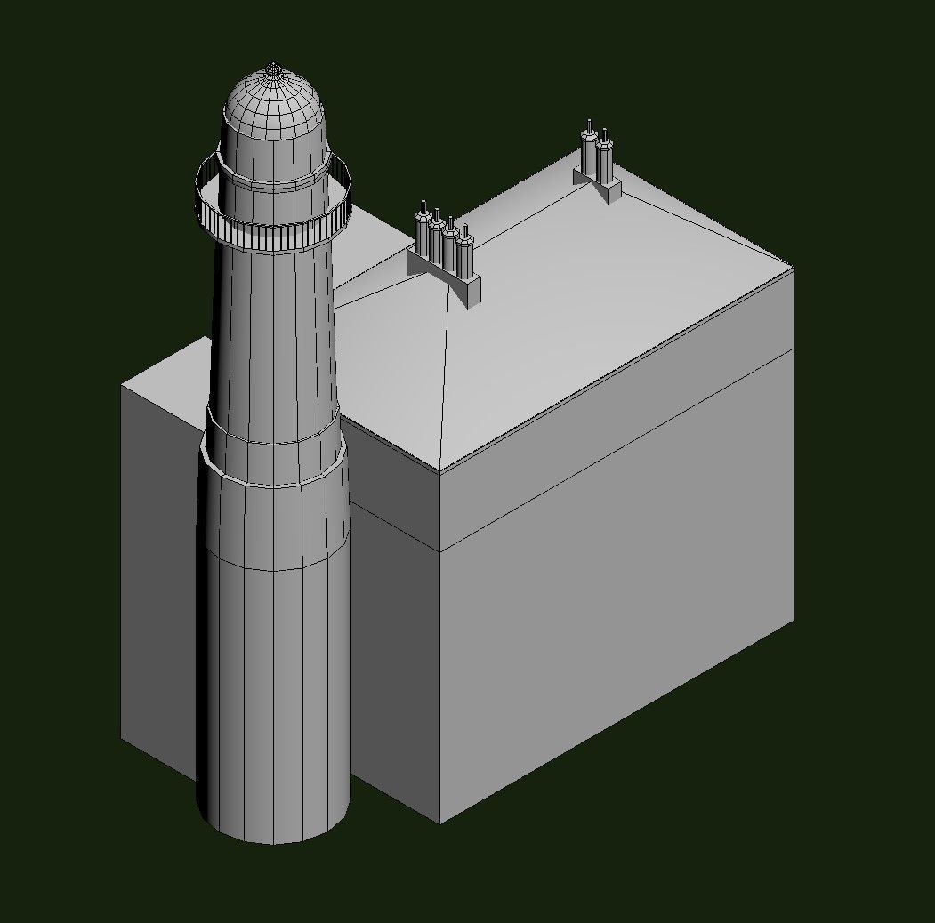 Toward Point Lighthouse Low-poly 3D model_30
