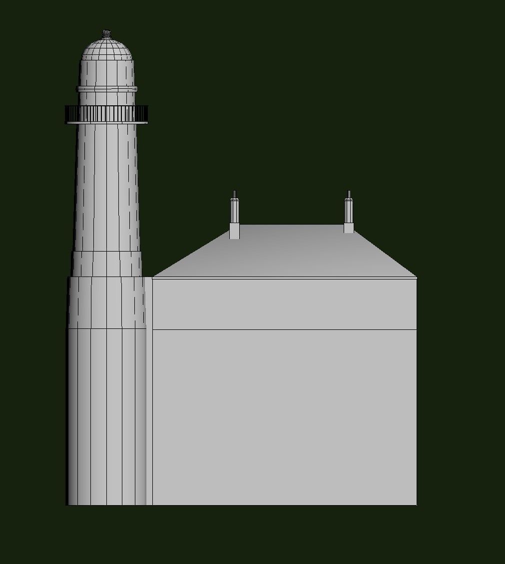 Toward Point Lighthouse Low-poly 3D model_24
