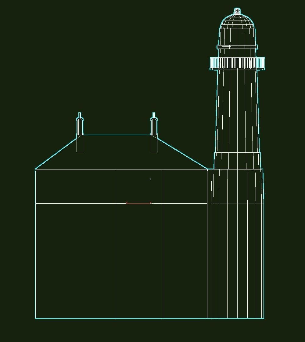 Toward Point Lighthouse Low-poly 3D model_36