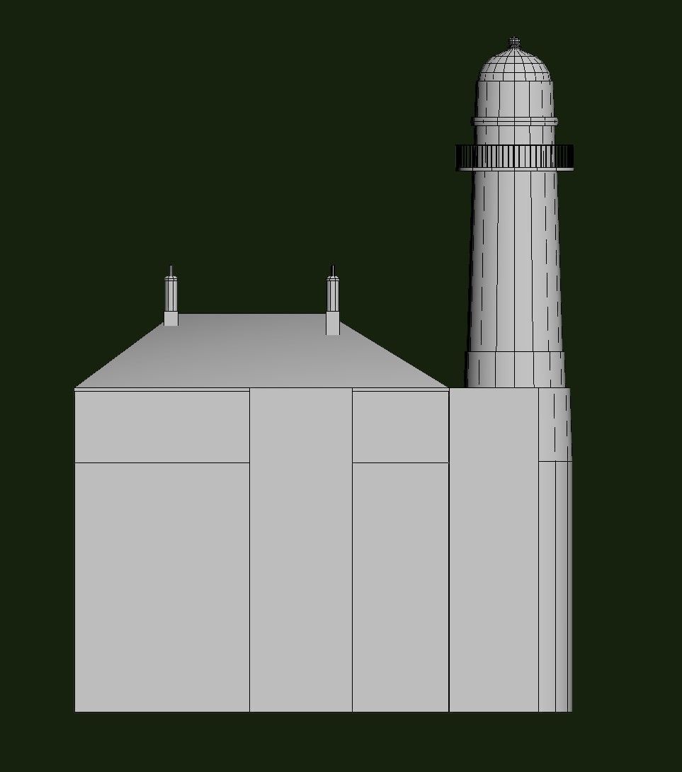 Toward Point Lighthouse Low-poly 3D model_21