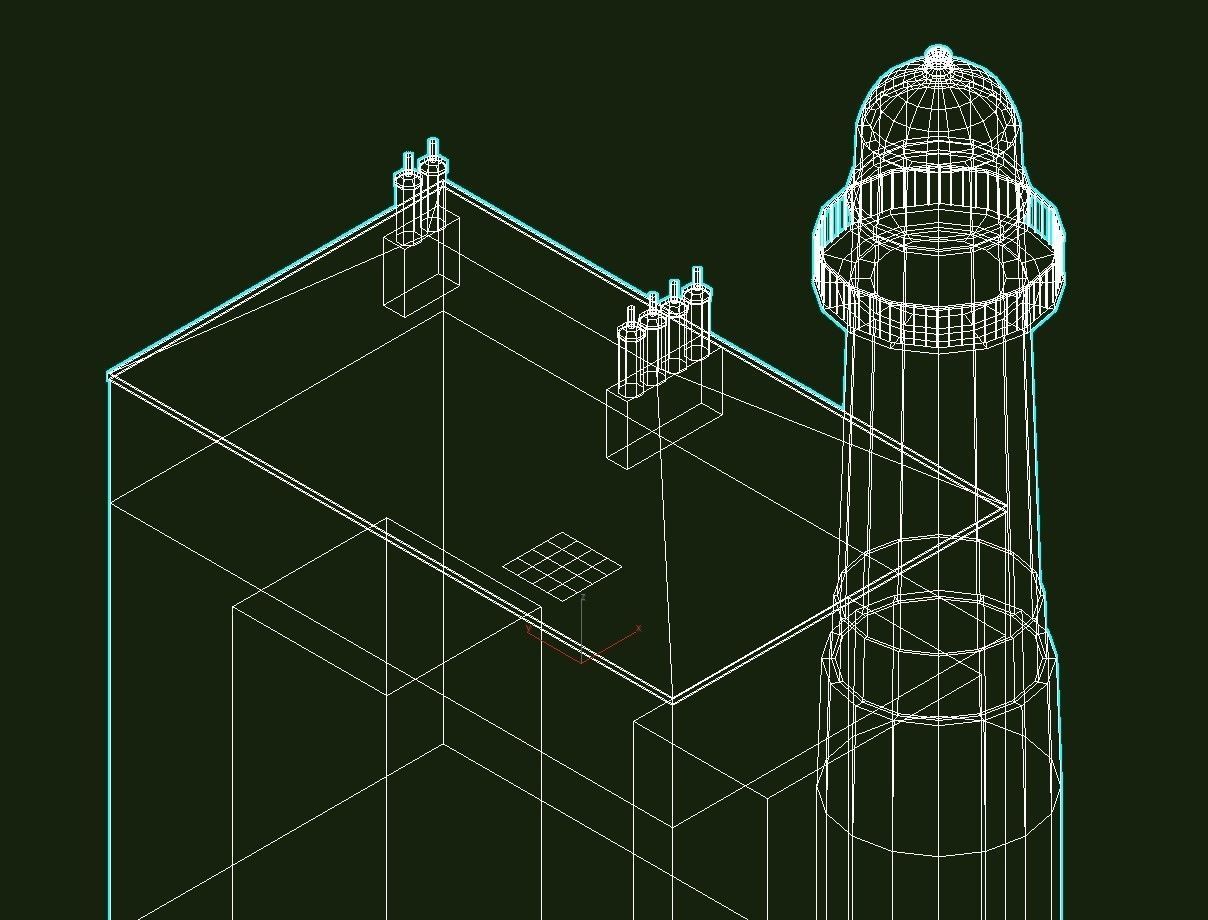 Toward Point Lighthouse Low-poly 3D model_40