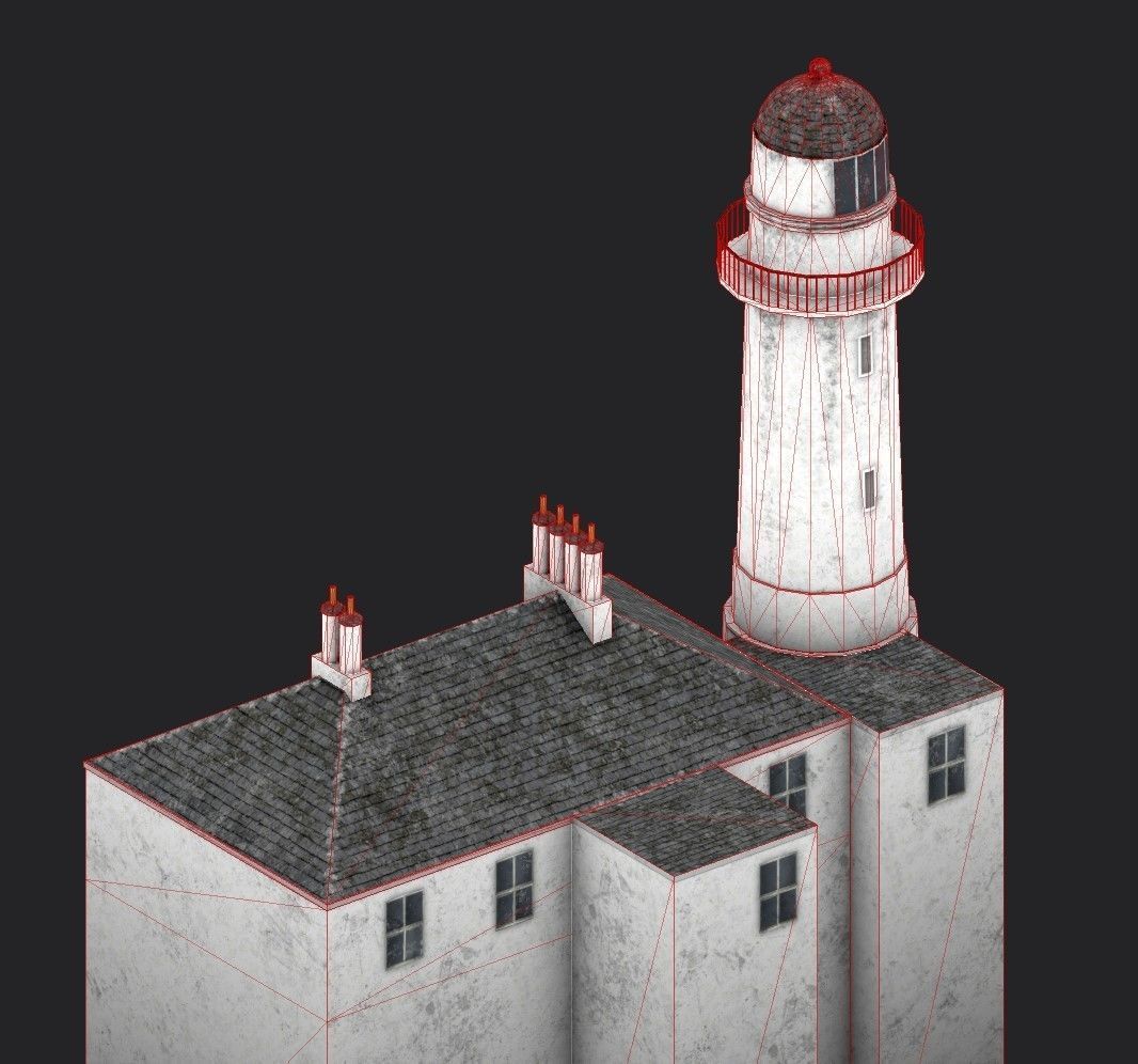 Toward Point Lighthouse Low-poly 3D model_13