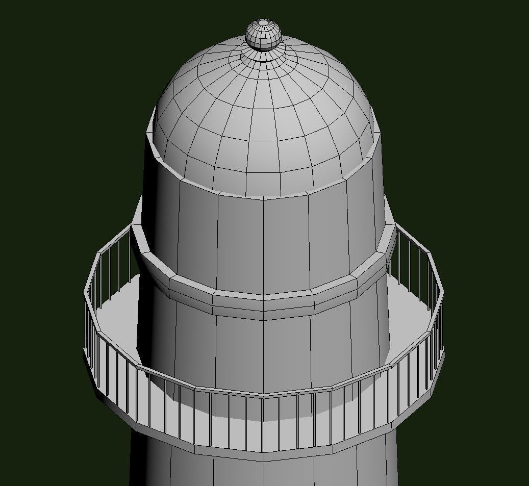 Toward Point Lighthouse Low-poly 3D model_34
