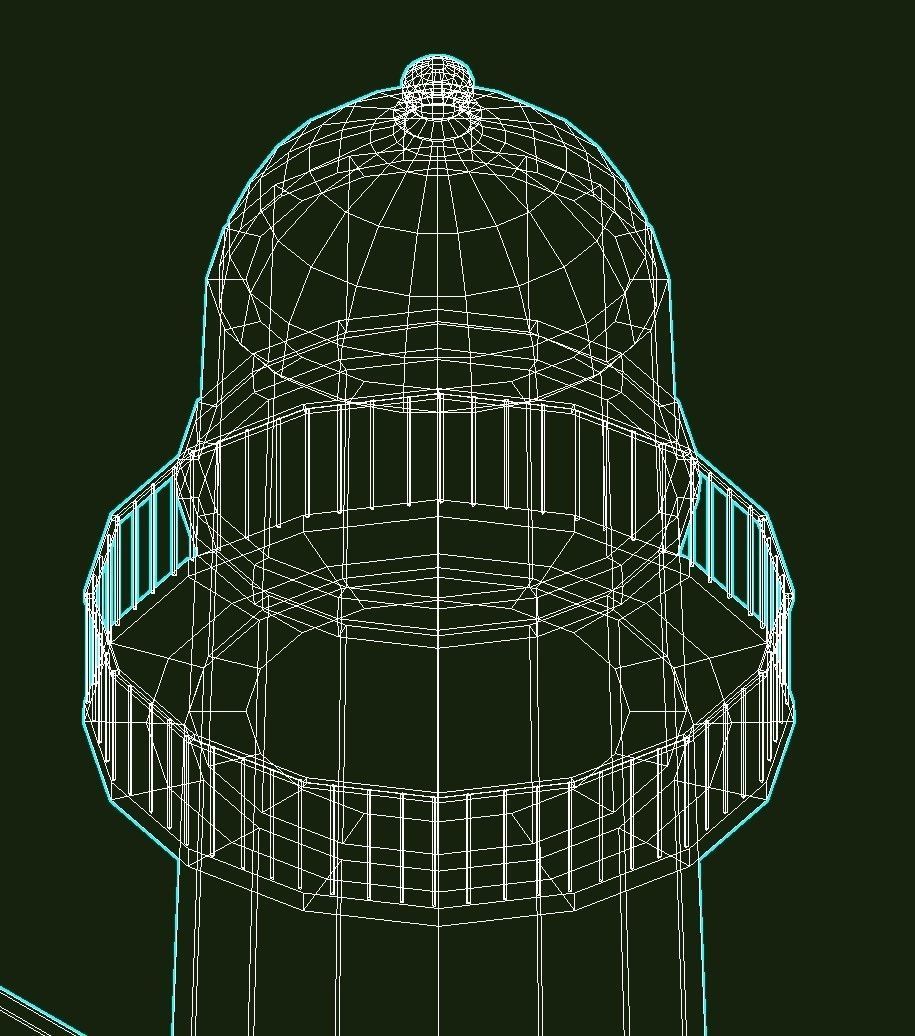 Toward Point Lighthouse Low-poly 3D model_39