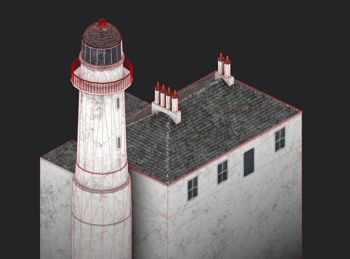 Toward Point Lighthouse Low-poly 3D model_17