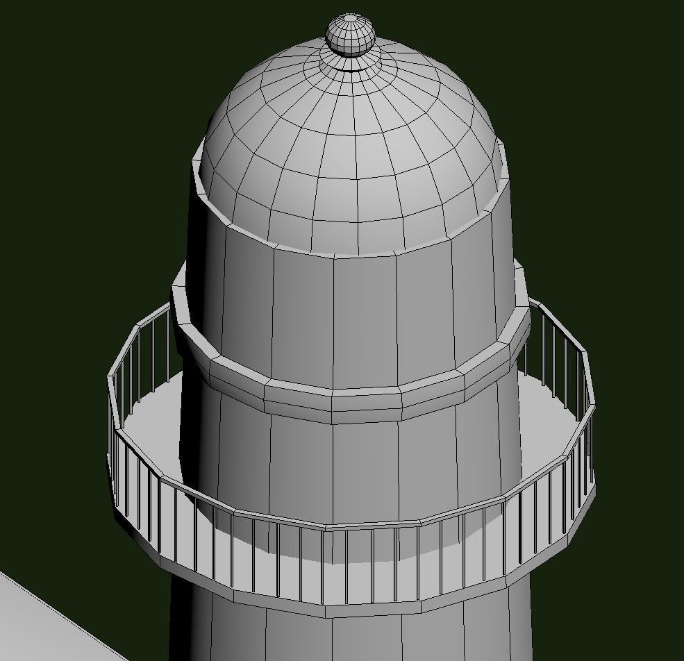 Toward Point Lighthouse Low-poly 3D model_35