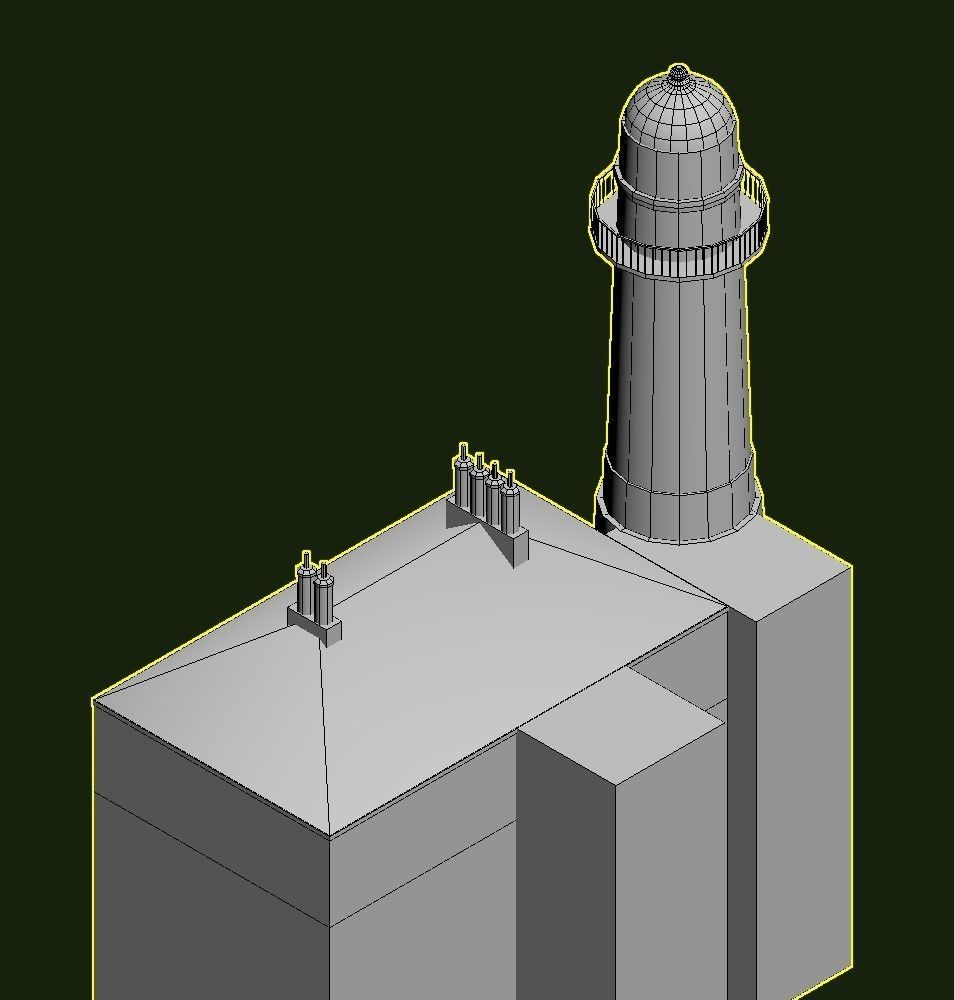 Toward Point Lighthouse Low-poly 3D model_31