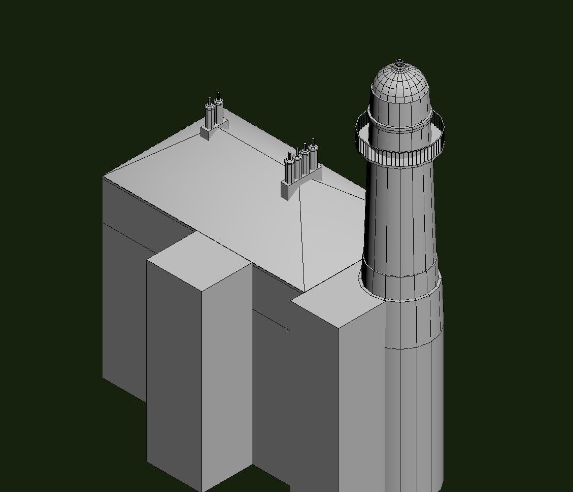 Toward Point Lighthouse Low-poly 3D model_28