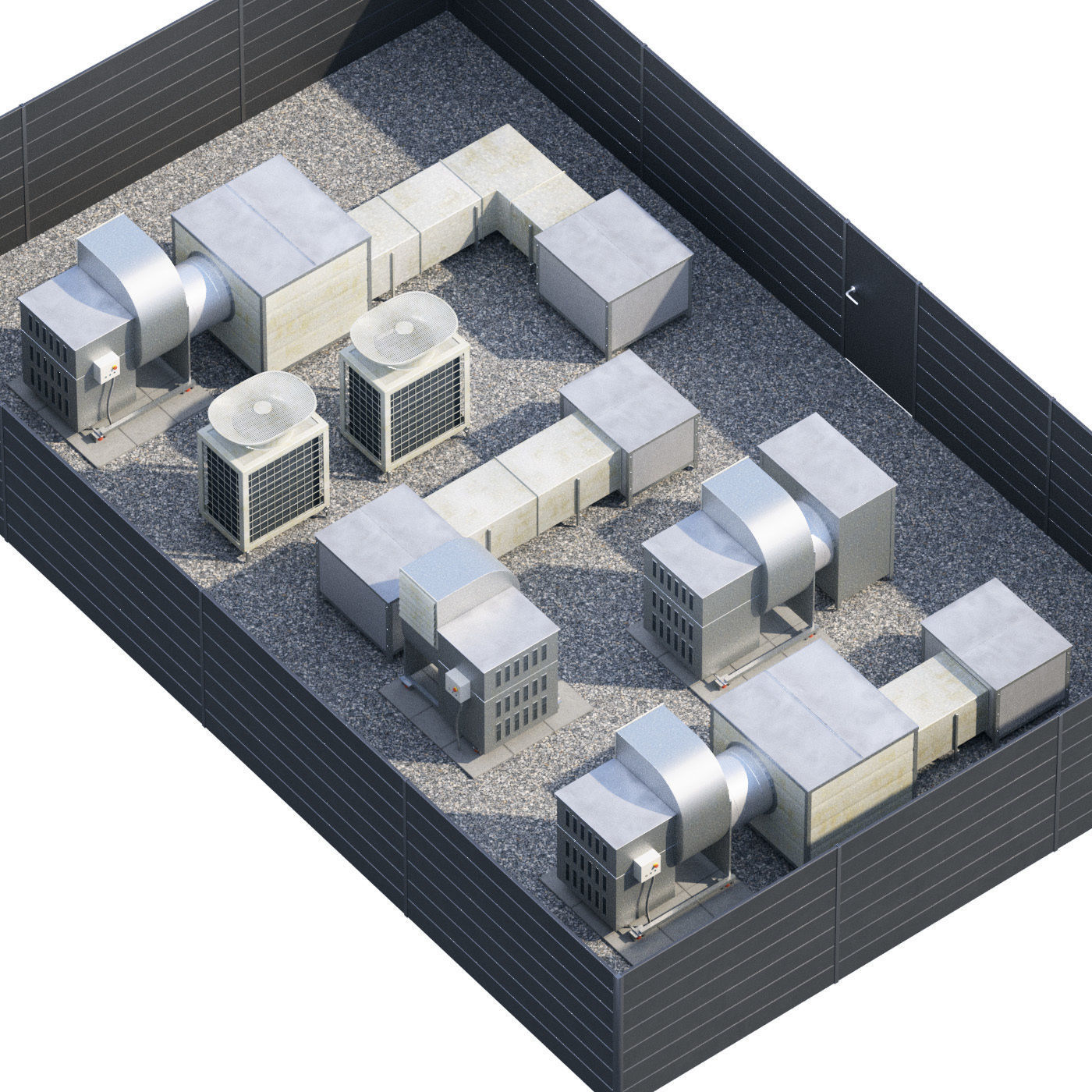 HVAC Roof Technologies 3D model_1