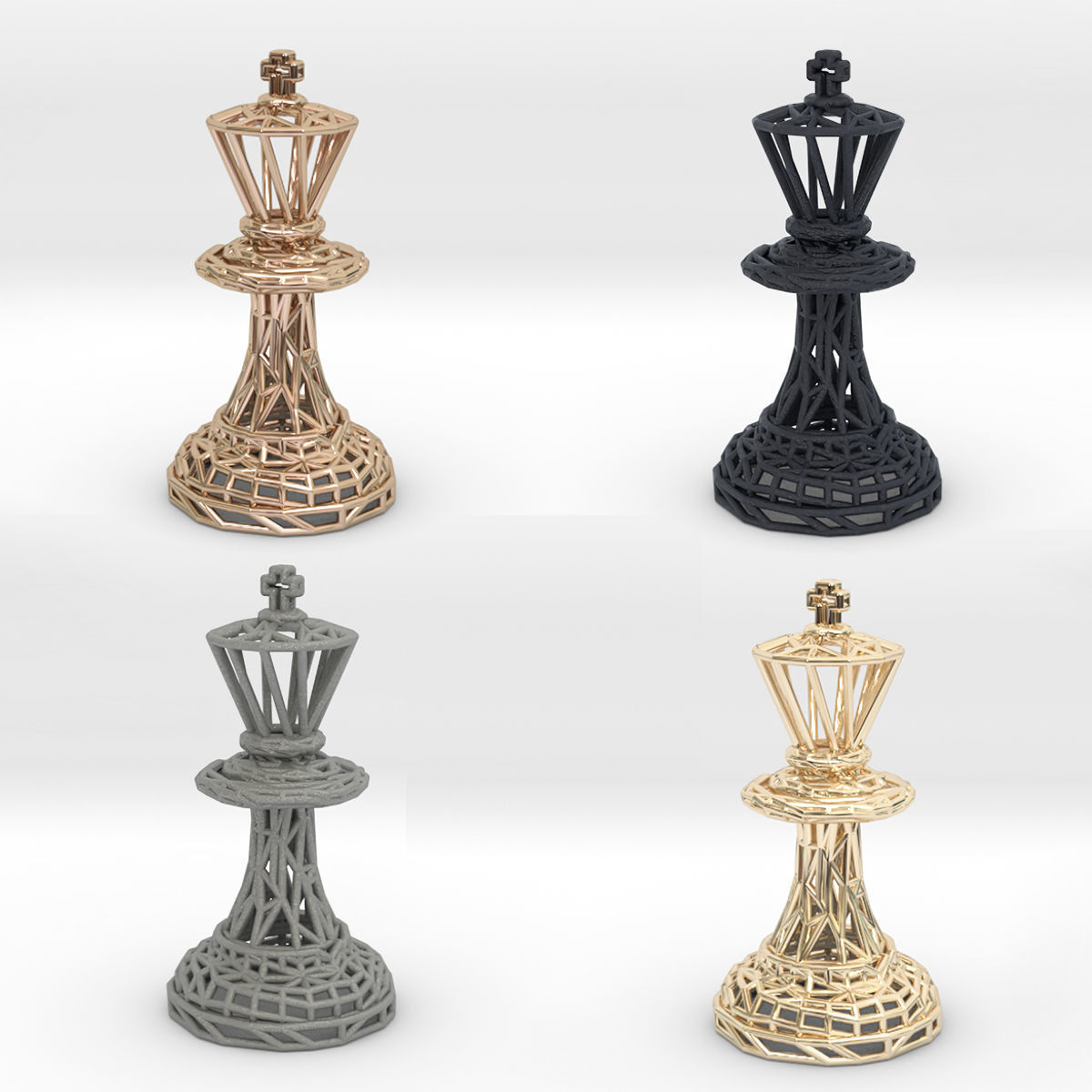 King Chess piece 3D print model_7