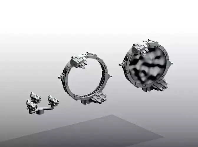 Space portals and Drone squadron - Fleet Commander Genesis 3D print model