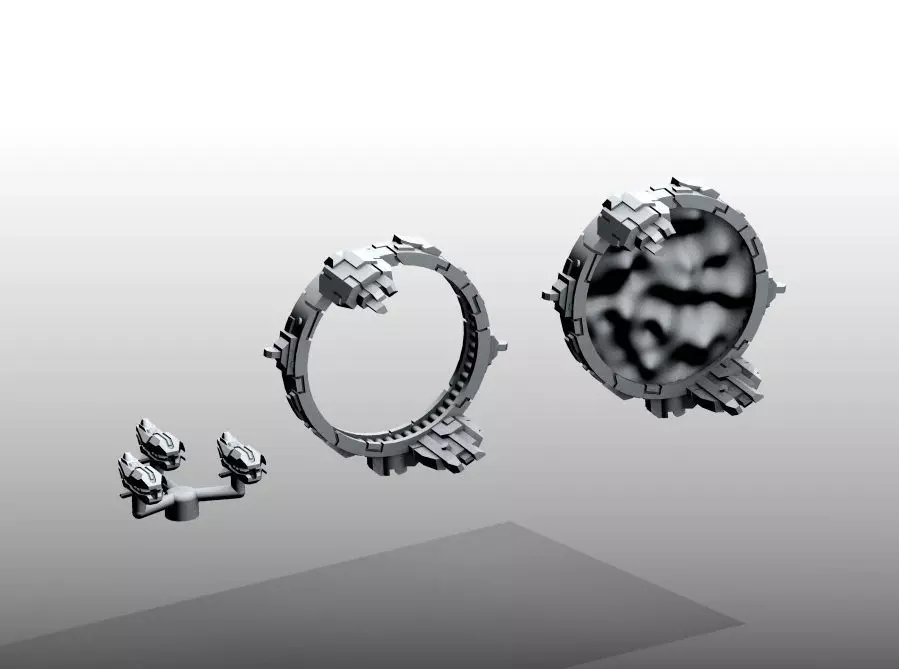 Space portals and Drone squadron - Fleet Commander Genesis 3D print model_0