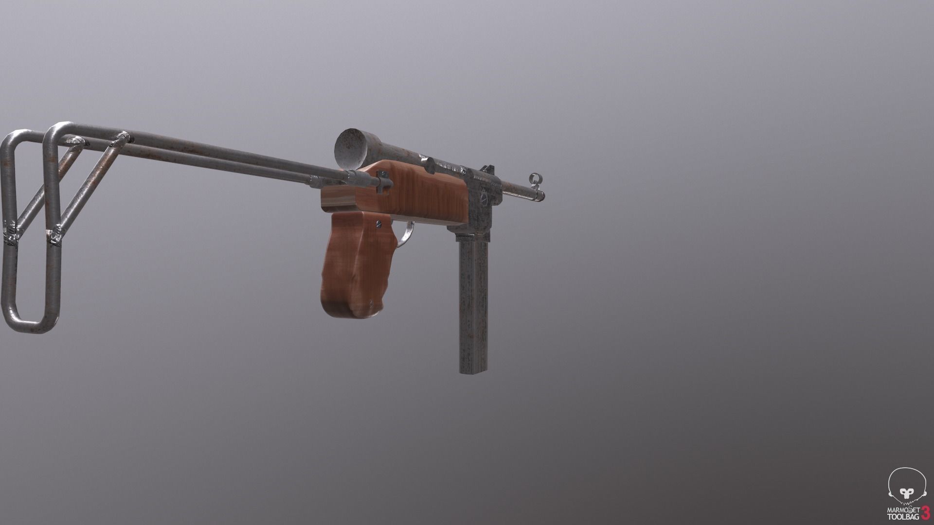 Game ready Old Military weapon M48 3D model Low-Poly Low-poly 3D model_3