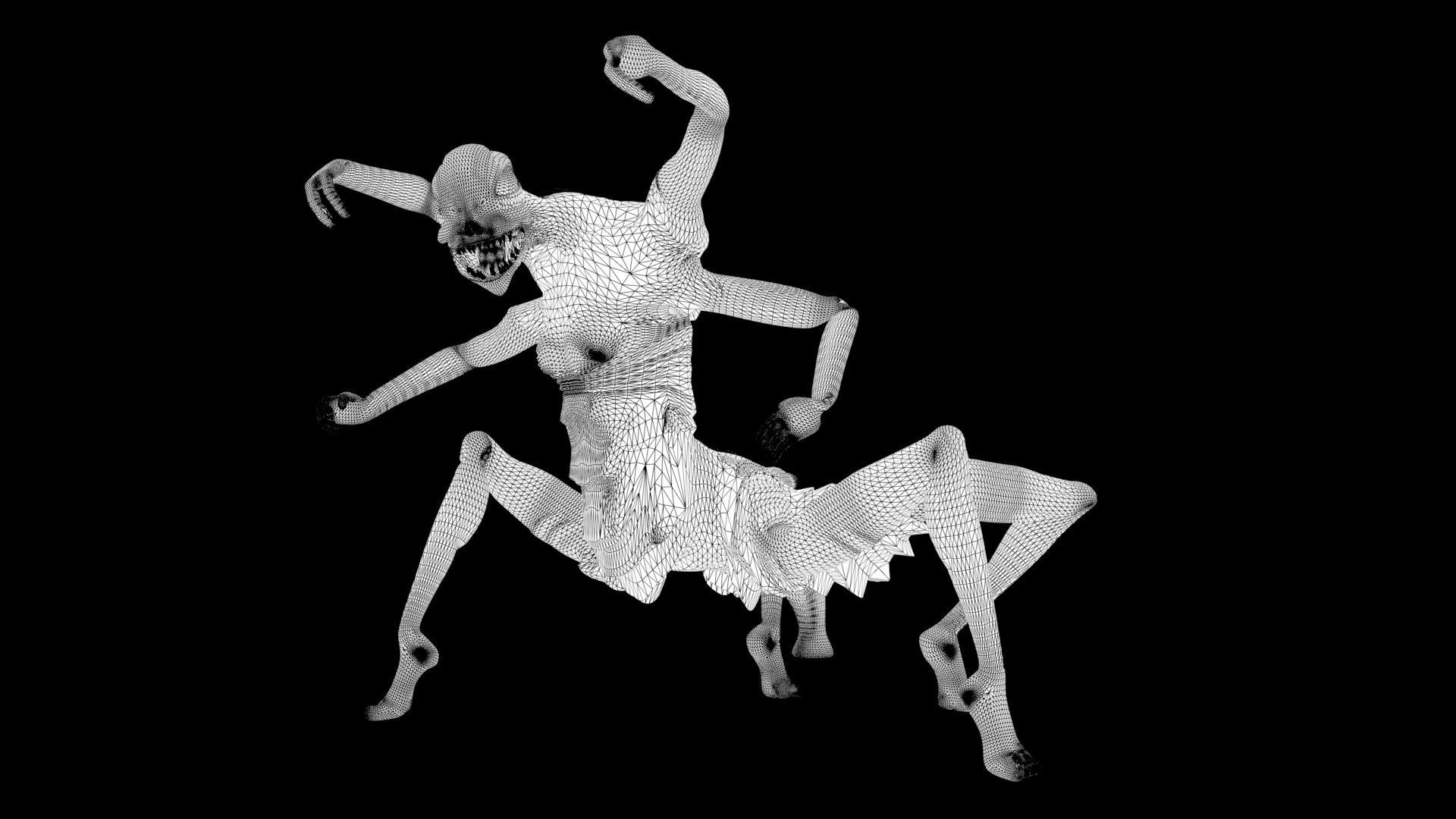 monster alien creature 3D model_4