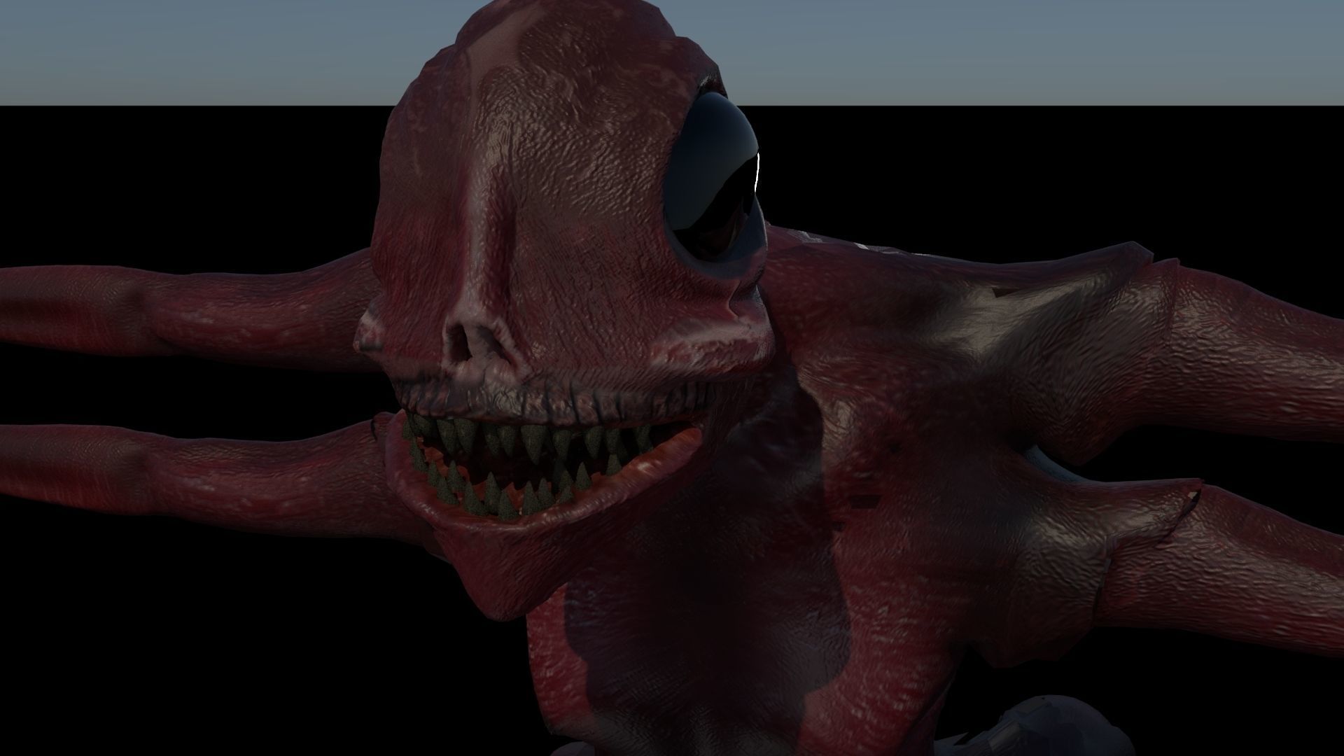 monster alien creature 3D model_2