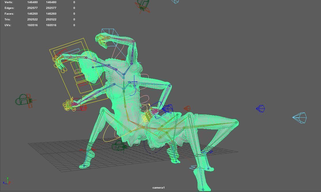 monster alien creature 3D model_5